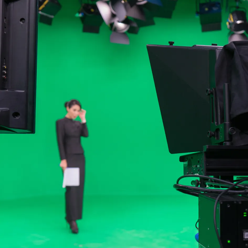Green screen studio talent